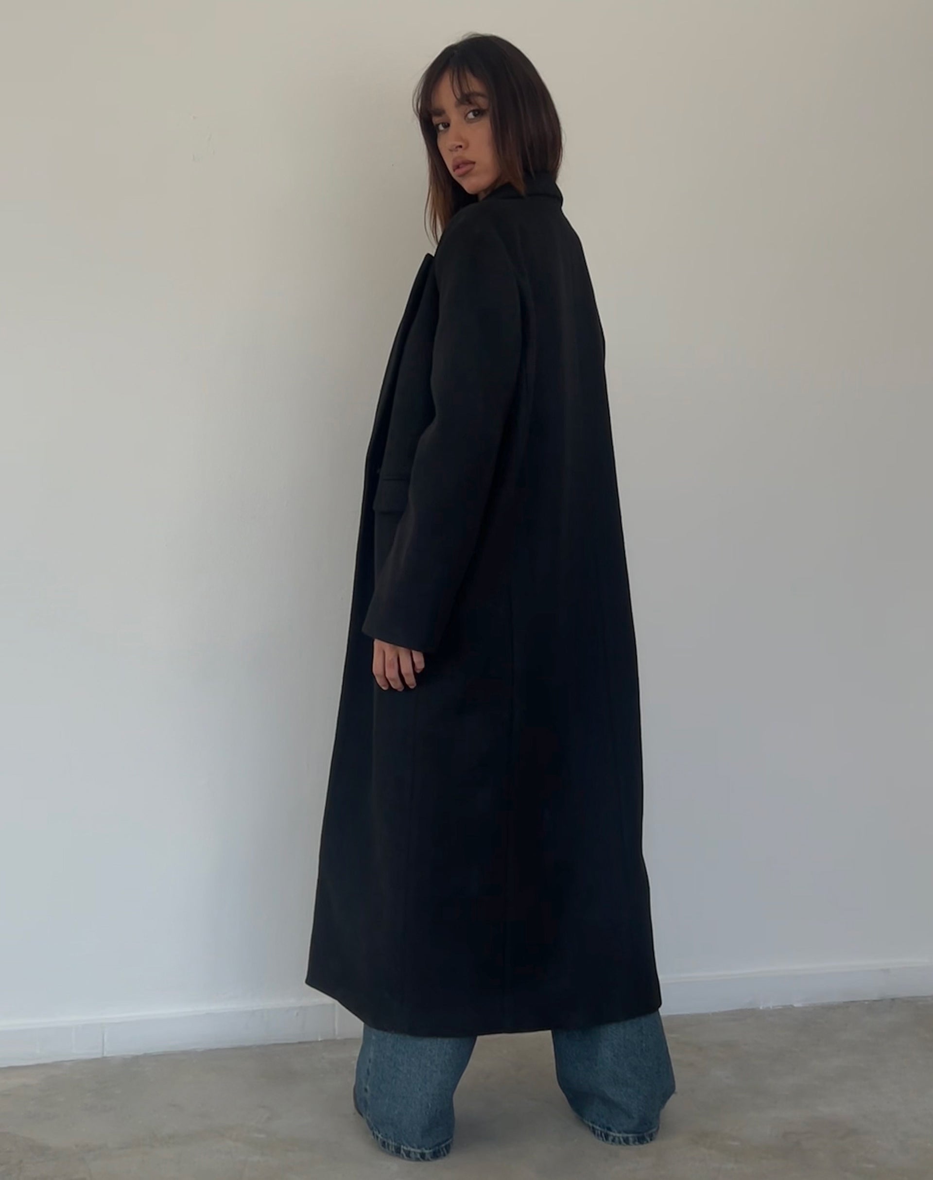 Immagine di Melani Cappotto di lana lungo in nero