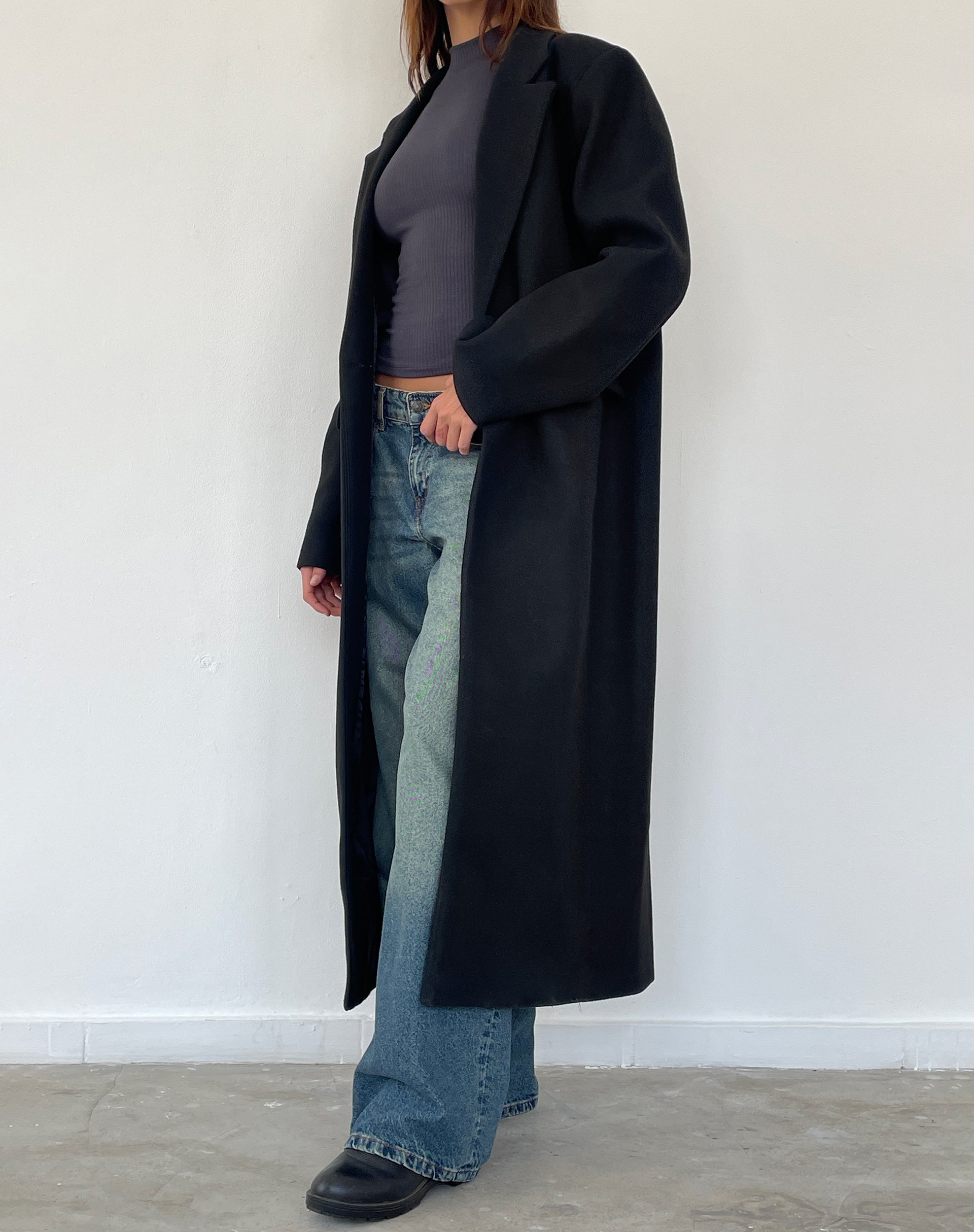 Immagine di Melani Cappotto di lana lungo in nero