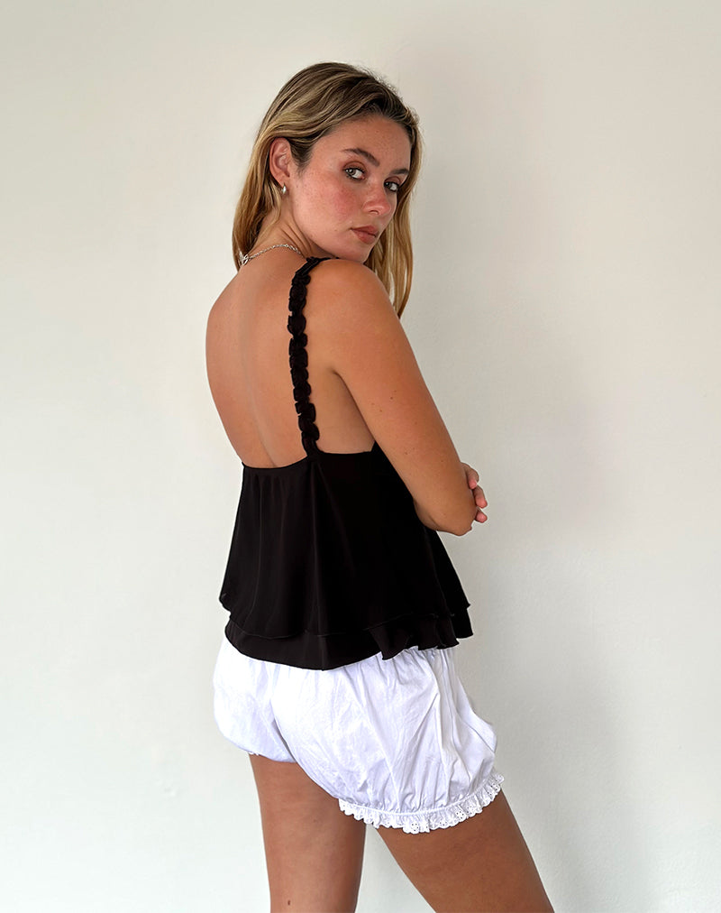 Immagine di Melinda Frill Edge Cami Top nero