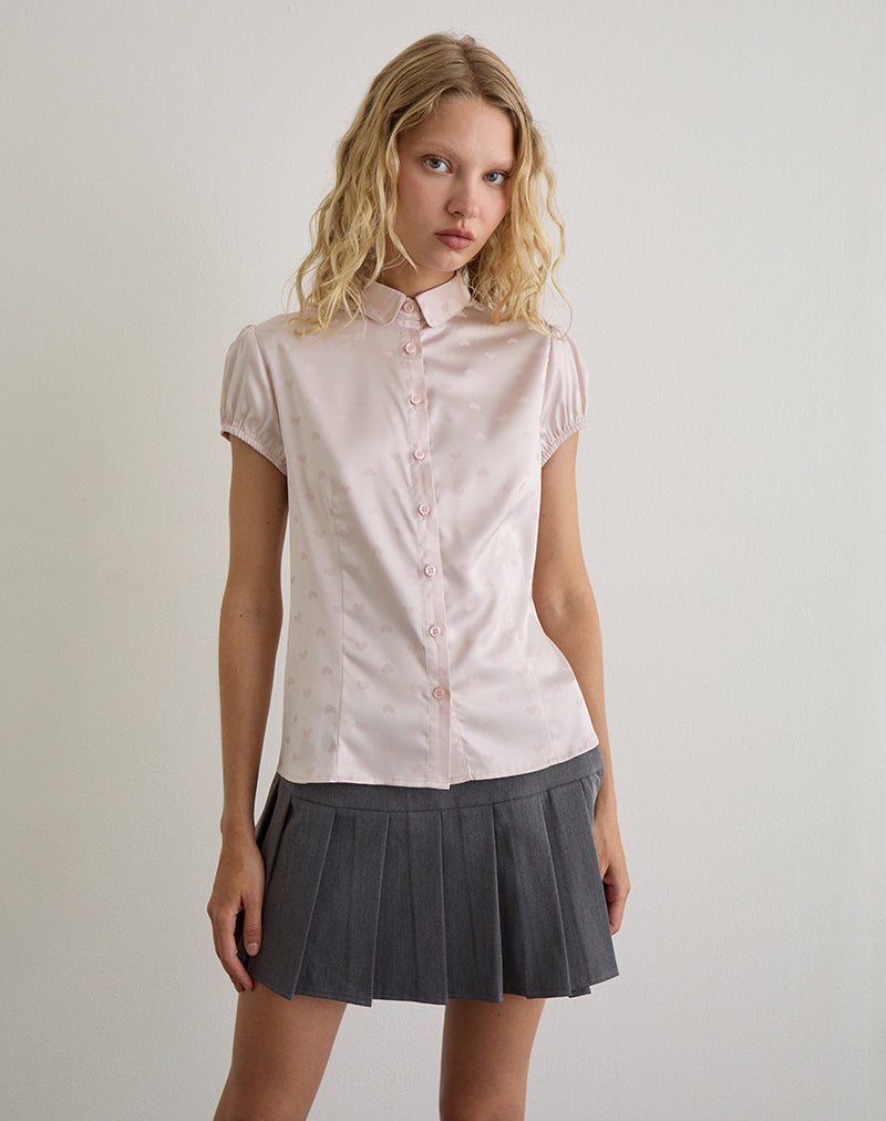 Immagine di Meline Blusa in raso jacquard rosa