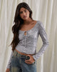 Immagine di Meraga Top con laccetti in paillettes argento