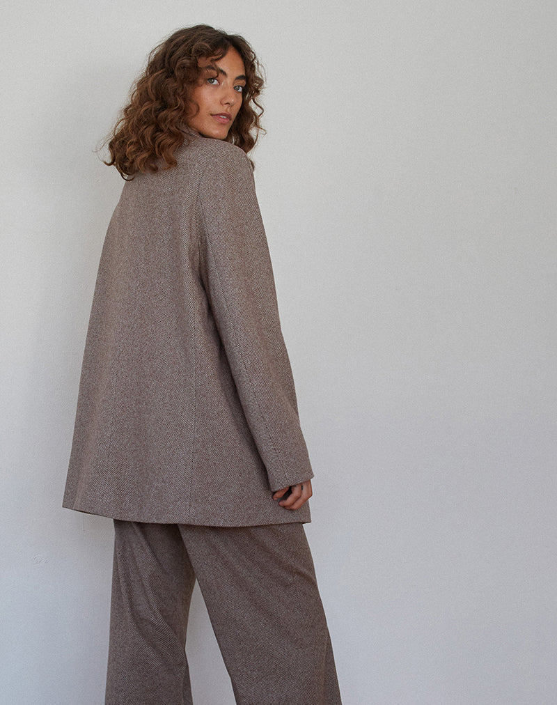 Immagine di Messeir Blazer in finta lana in noce
