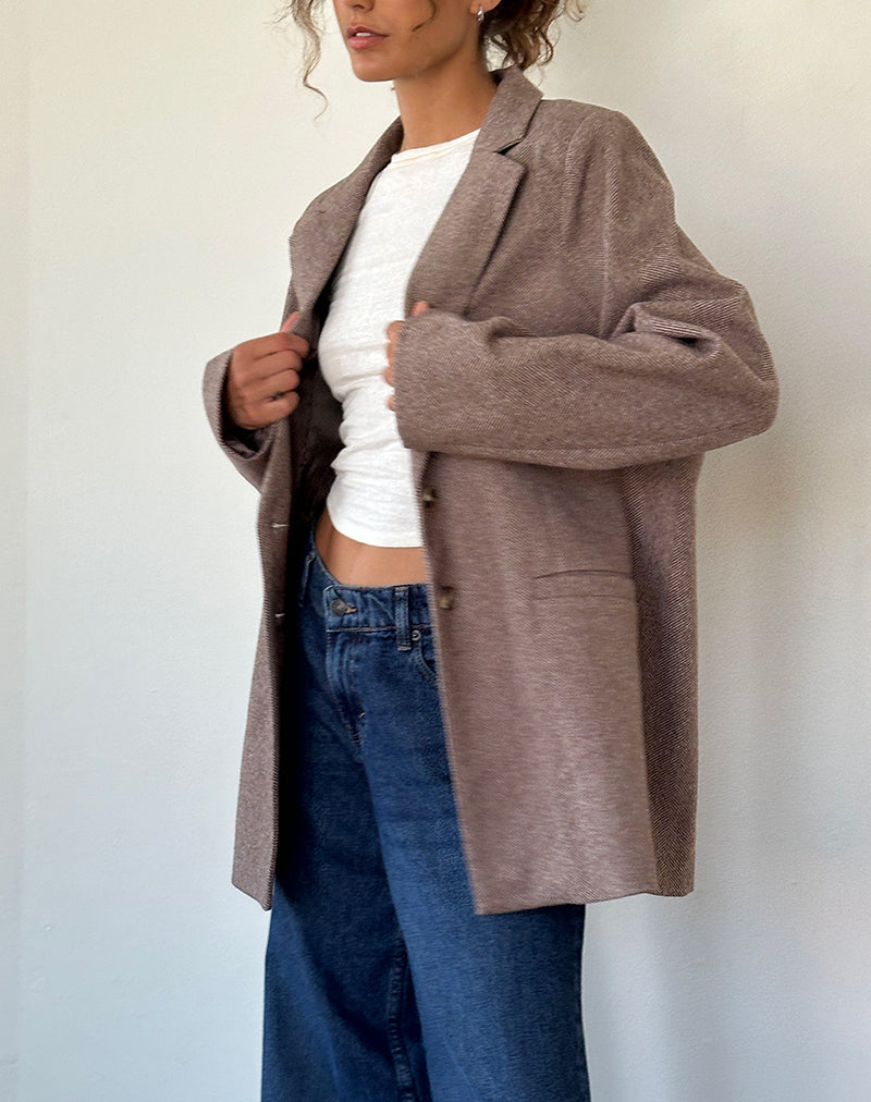 Immagine di Messeir Blazer in finta lana in noce