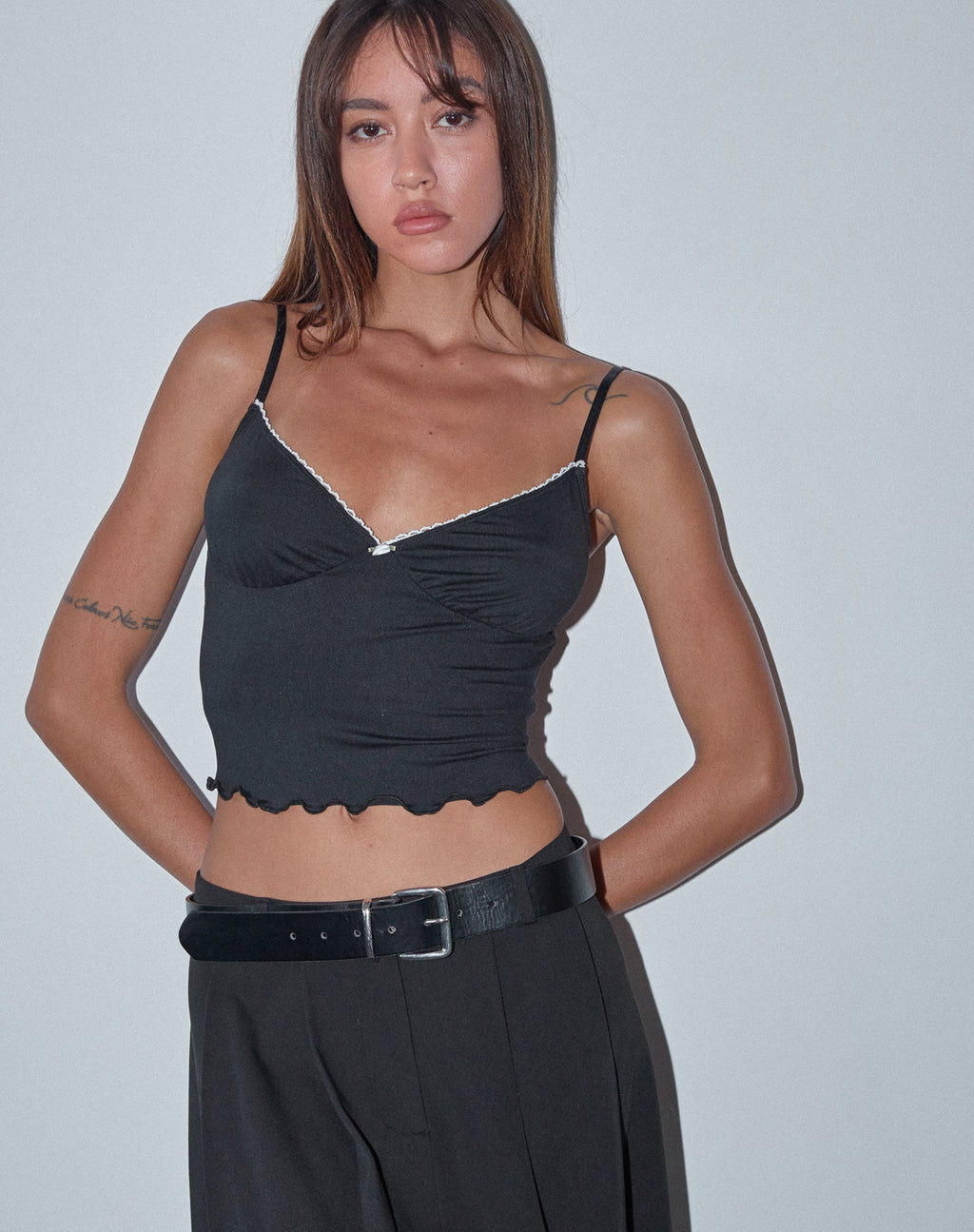 Top Mia Ballet Cami in nero