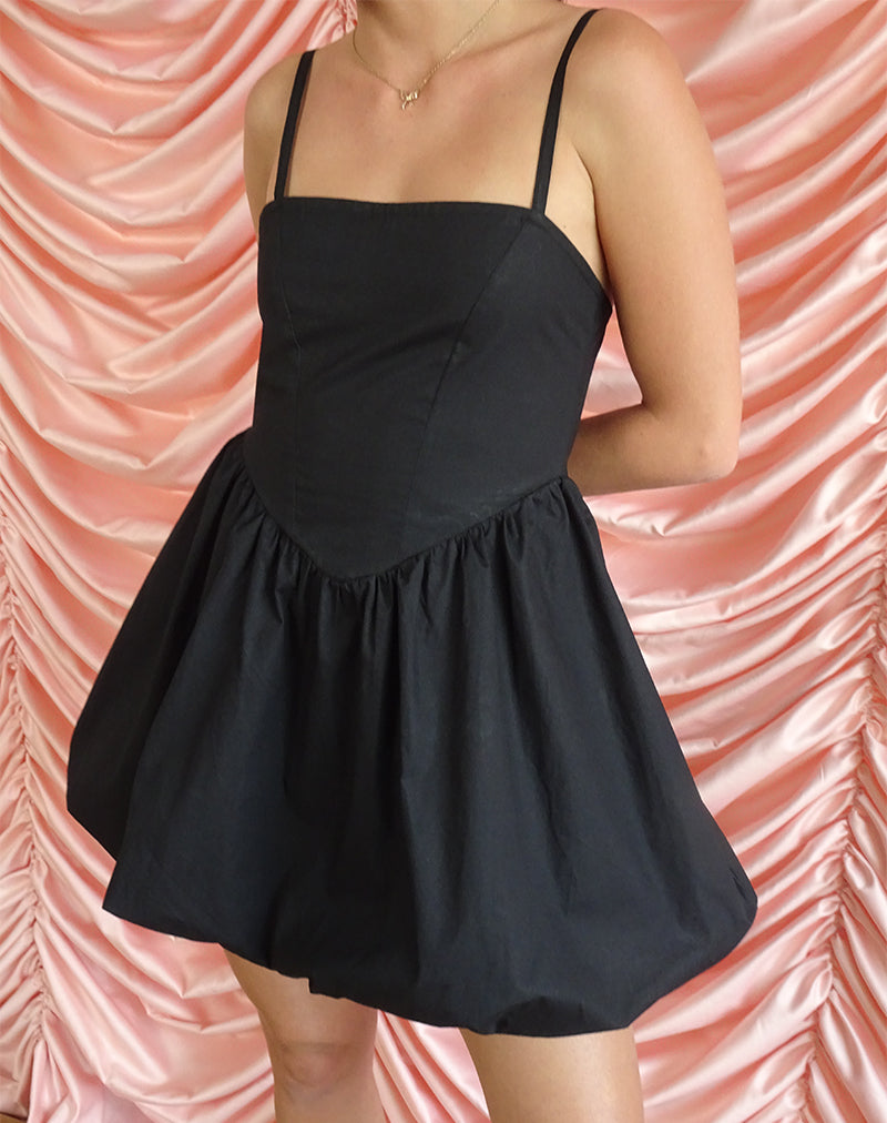 Mini abito a palloncino Micala in nero