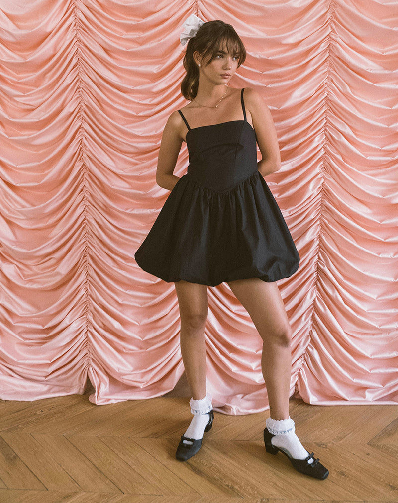 immagine di Micala Pufball Mini Dress in nero