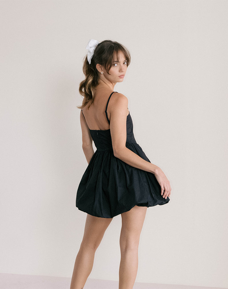 immagine di Micala Pufball Mini Dress in nero