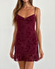 Immagine di Micaya Mini Dress in Botanical Flower Maroon