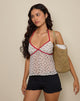 Immagine di Micha Halter Top in Ditsy Floral Avorio