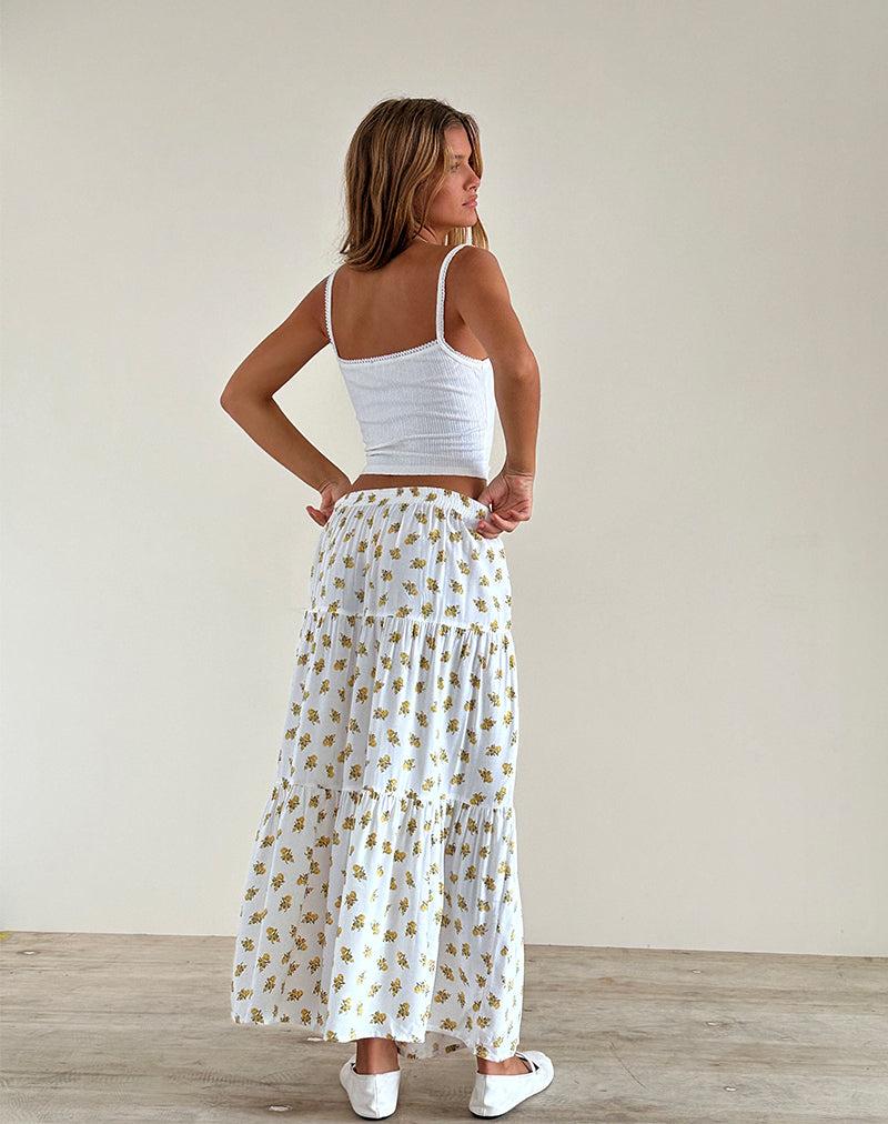 Immagine di Gonna Midaxi in Funshine Floral Off White