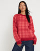 immagine di Mihail Knitted Jumper in rosso e rosa