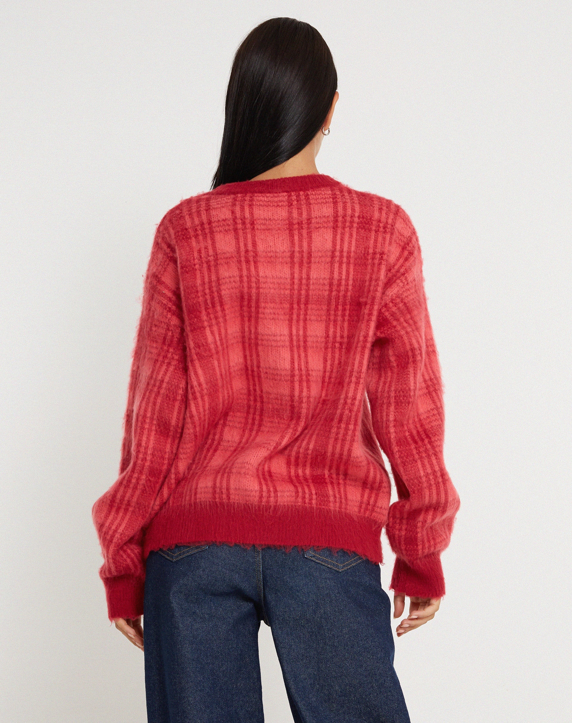 immagine di Mihail Knitted Jumper in rosso e rosa