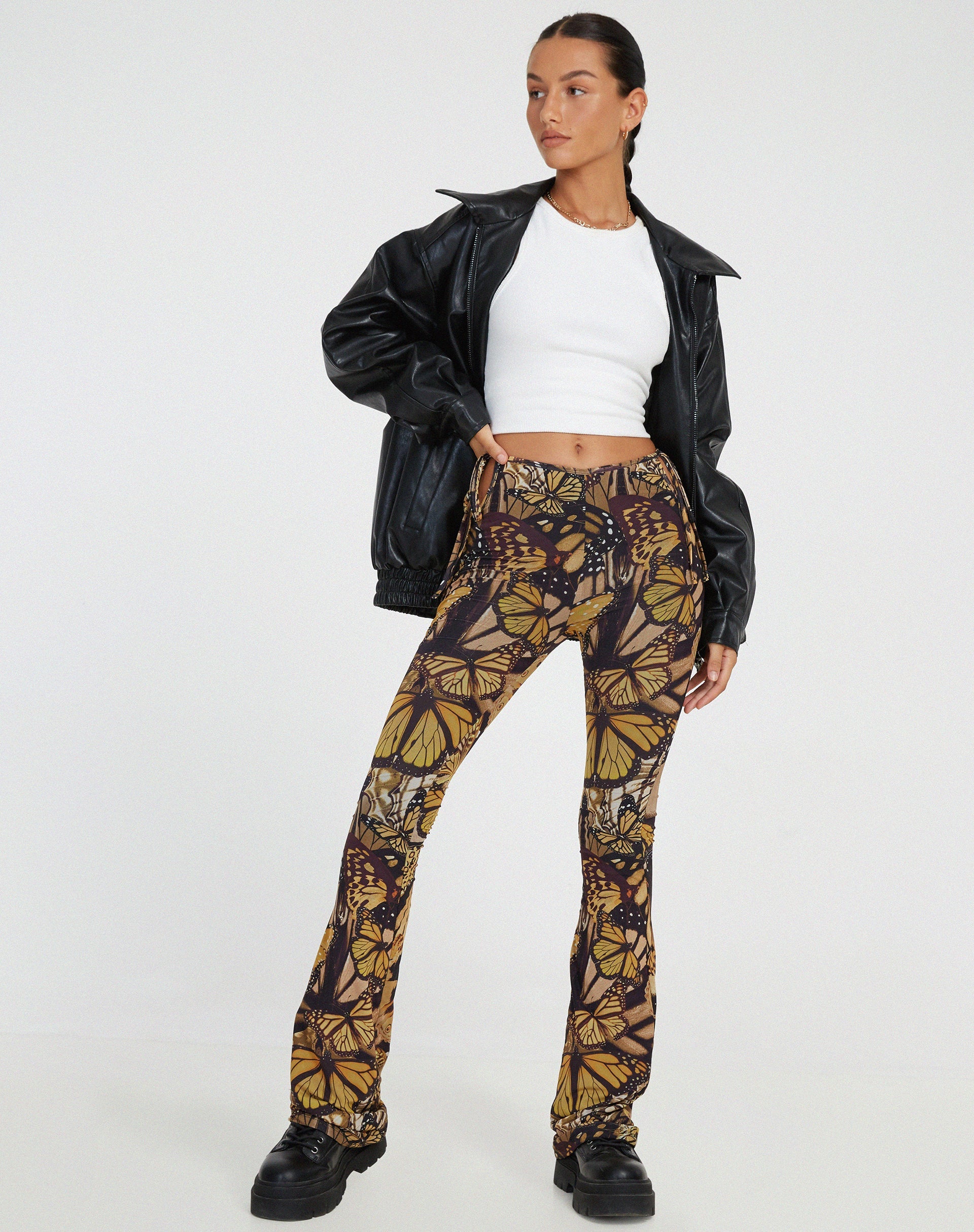 immagine dei pantaloni Mileri Flare in Butterfly Gold