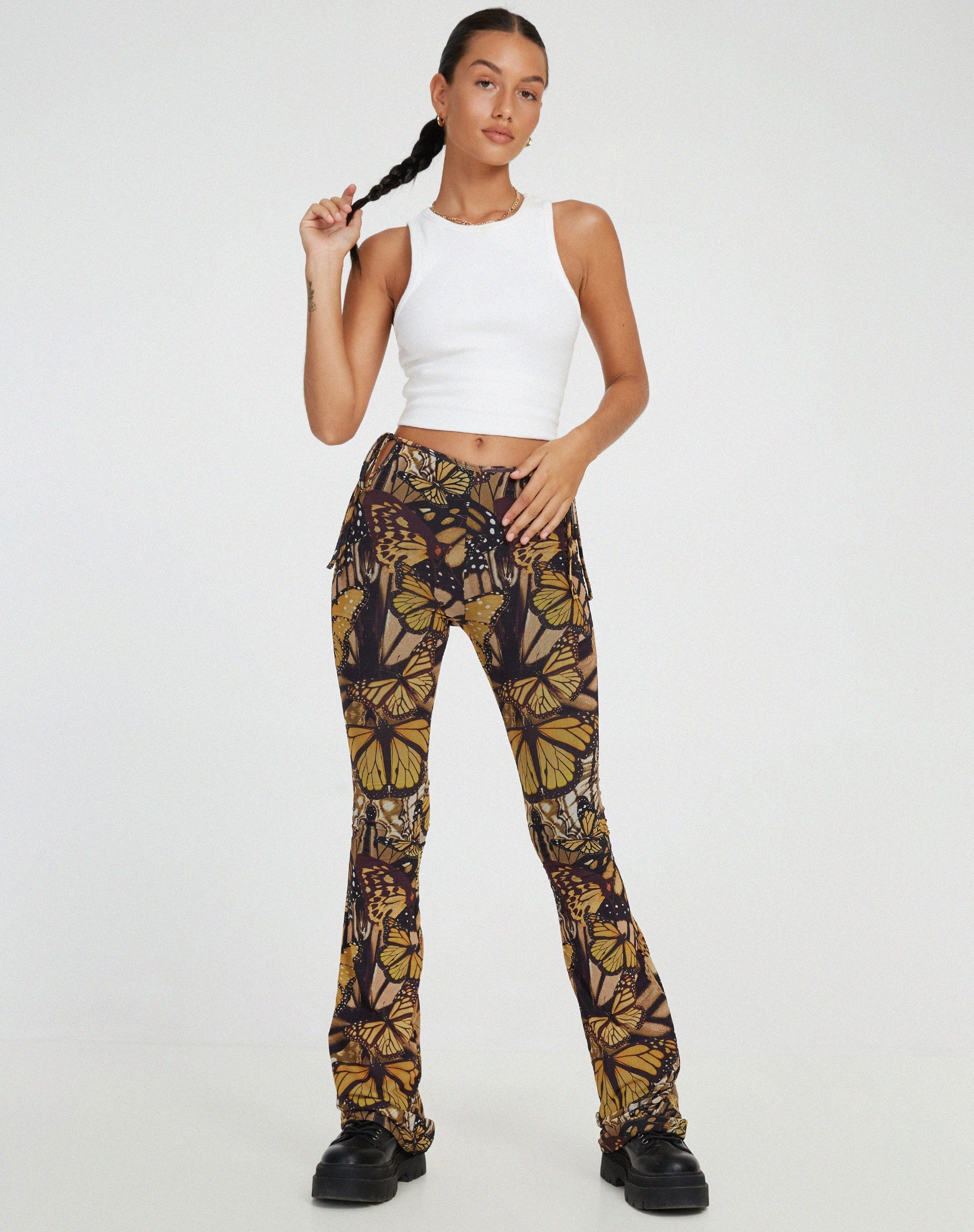 immagine dei pantaloni Mileri Flare in Butterfly Gold