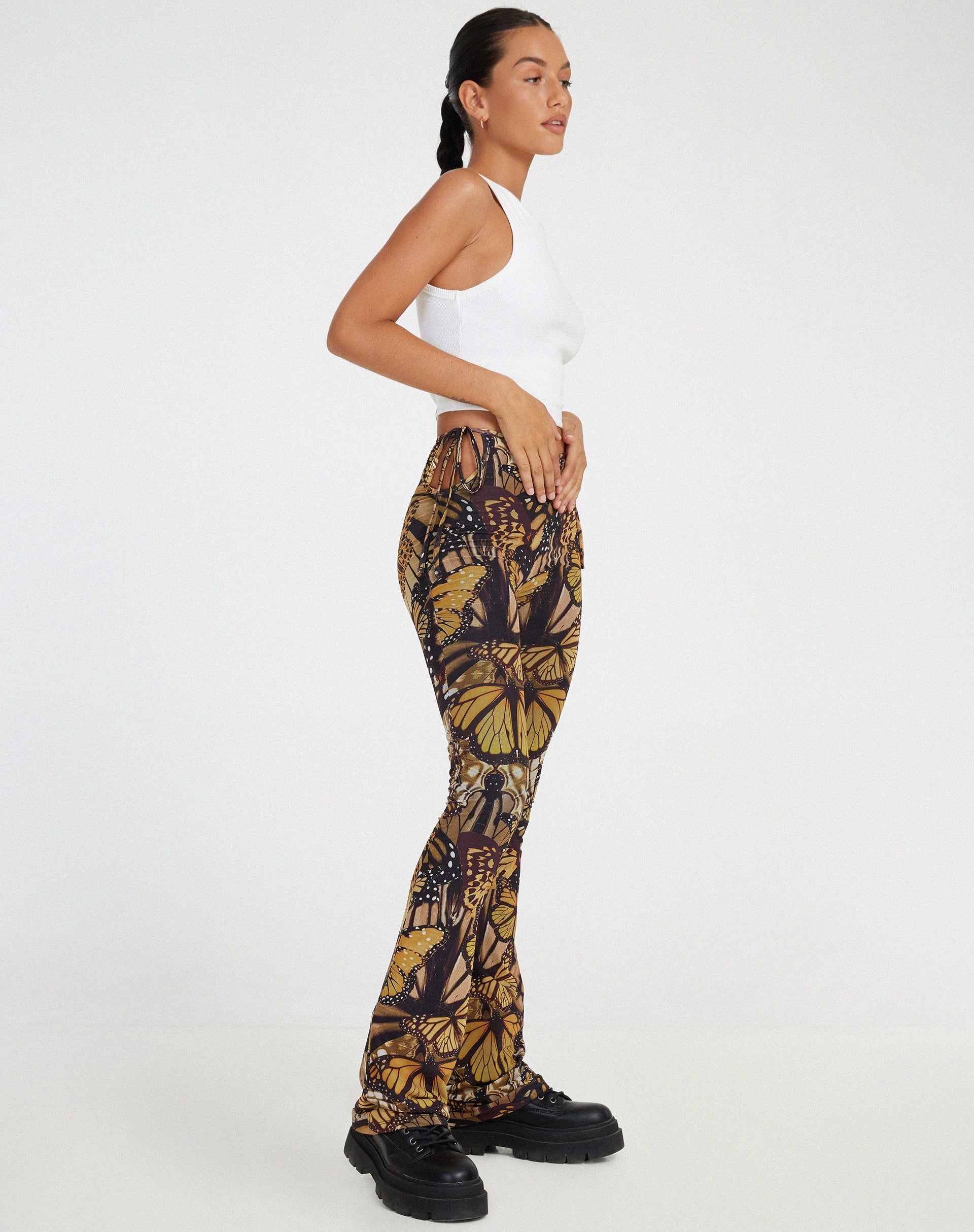 immagine dei pantaloni Mileri Flare in Butterfly Gold