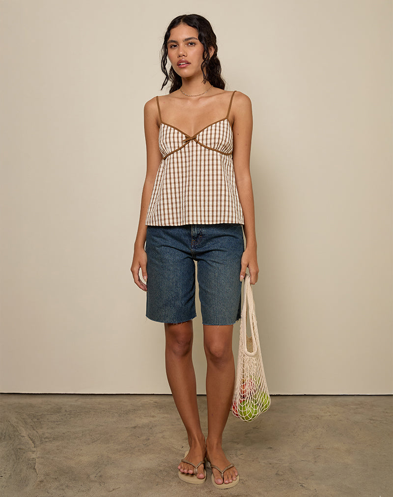 Immagine di Milota Cami Top in marrone check