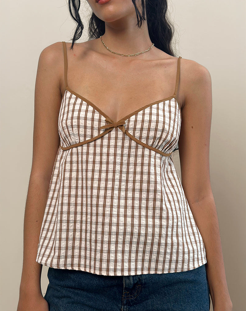 Immagine di Milota Cami Top in marrone check