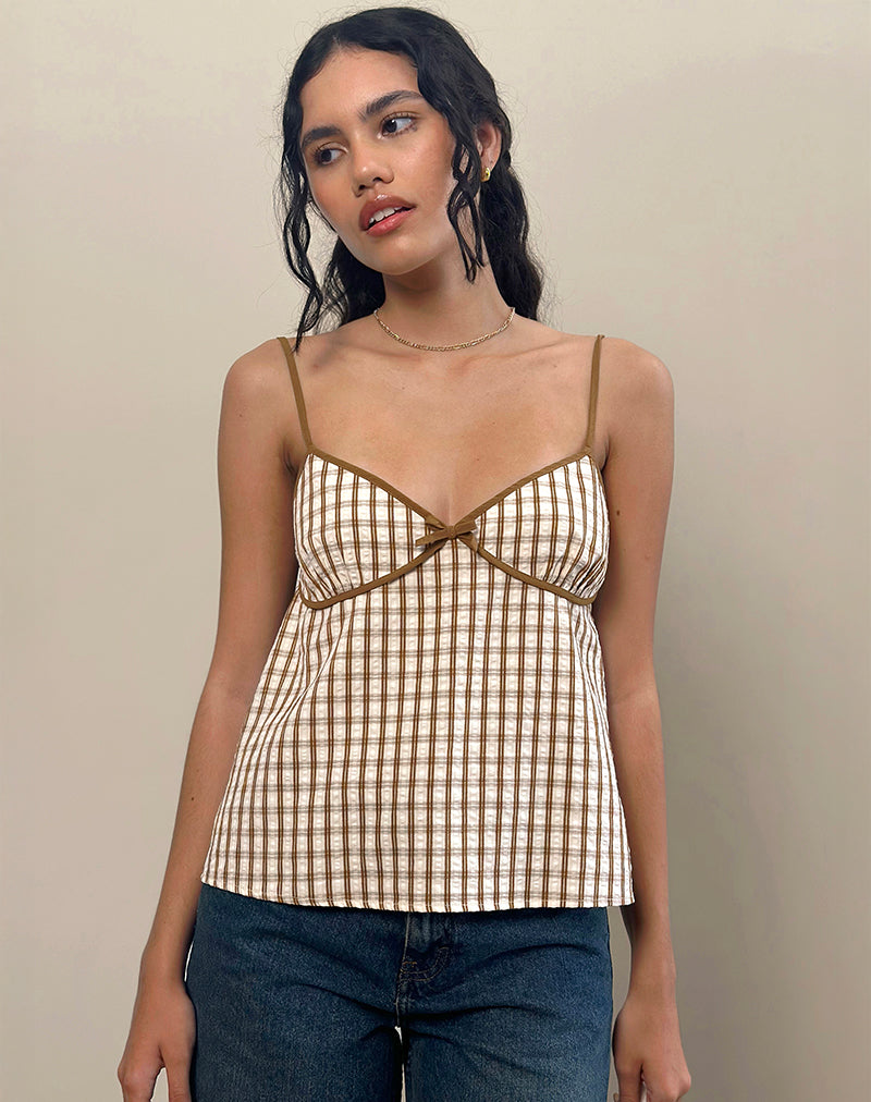 Immagine di Milota Cami Top in marrone check