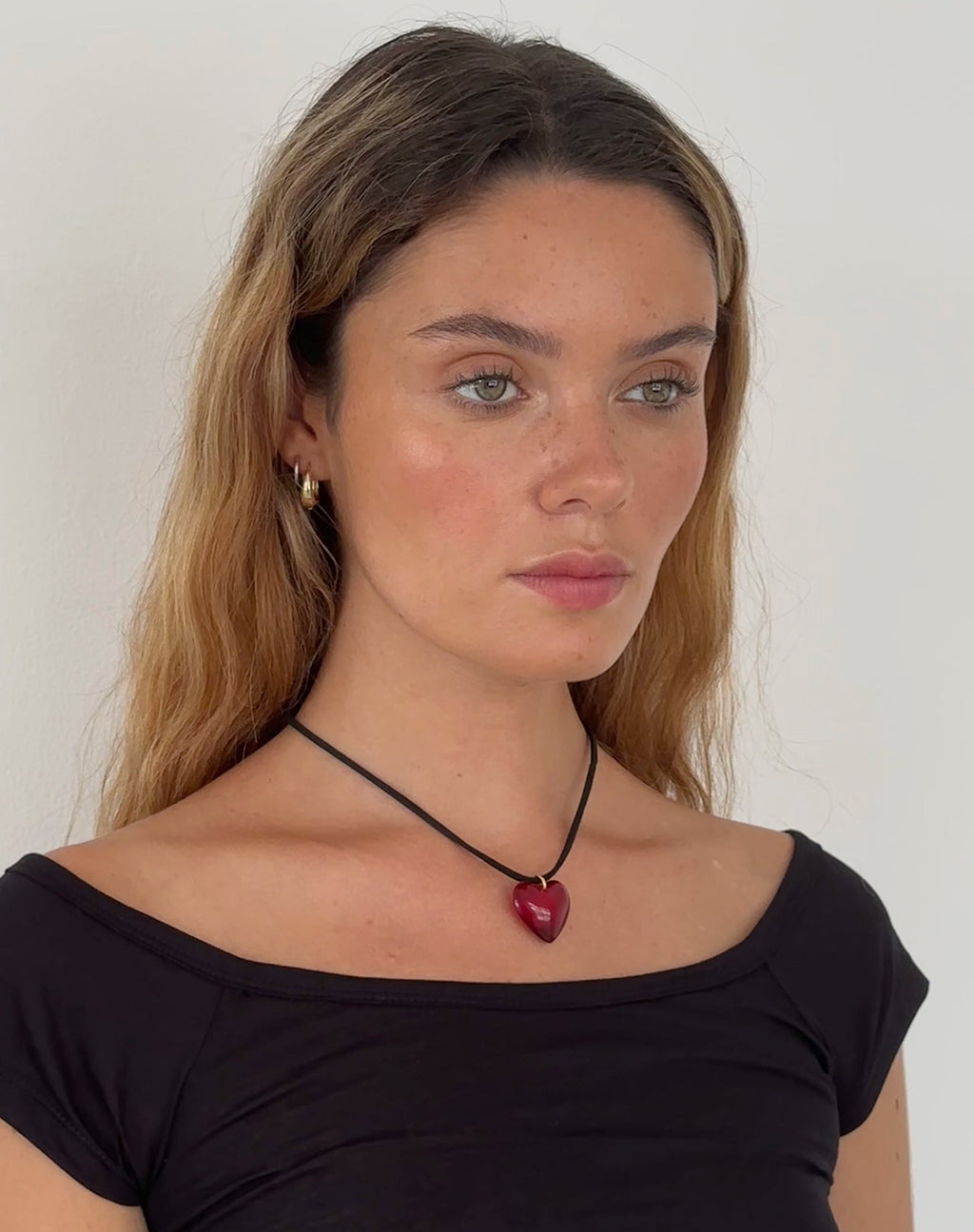 Collana con cuore in vetro Mimi di Gemini Jewels