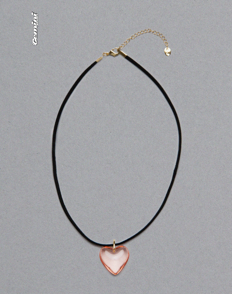 immagine della collana Mimi Pink Glass Heart