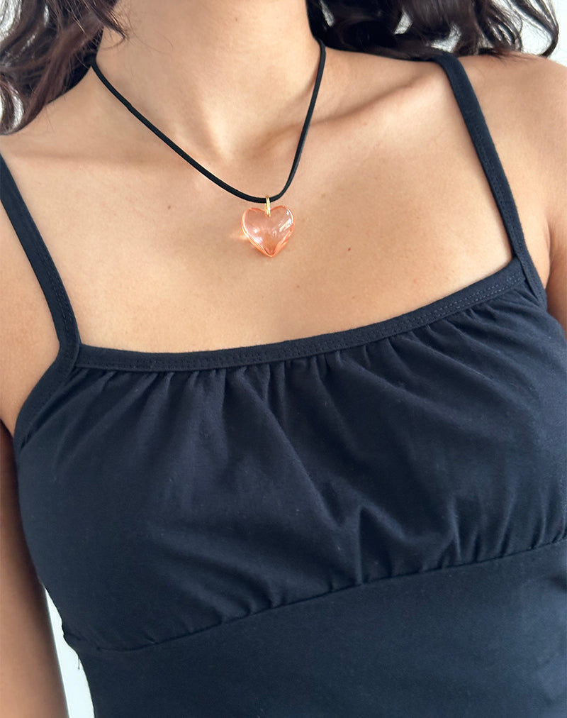 immagine della collana Mimi Pink Glass Heart