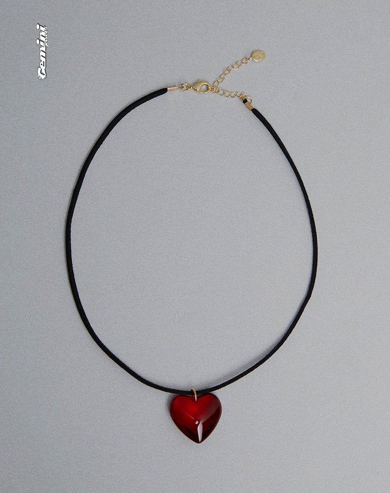 Collana con cuore in vetro Mimi di Gemini Jewels