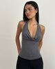 Immagine di Minova Top in Cupro Diamante Grigio Scuro