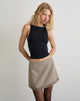 Immagine di Minya Mini Skrt con bordo in pizzo in Taupe