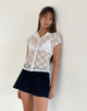 immagine di Mirah Lace Top in bianco