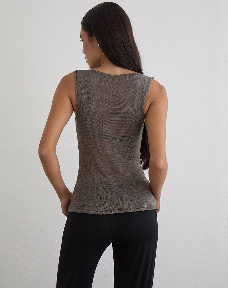 Immagine di Miraya Top in maglia trasparente borchiata Iron