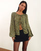 Immagine di Modeta Tie Top in Grunge Floral Khaki
