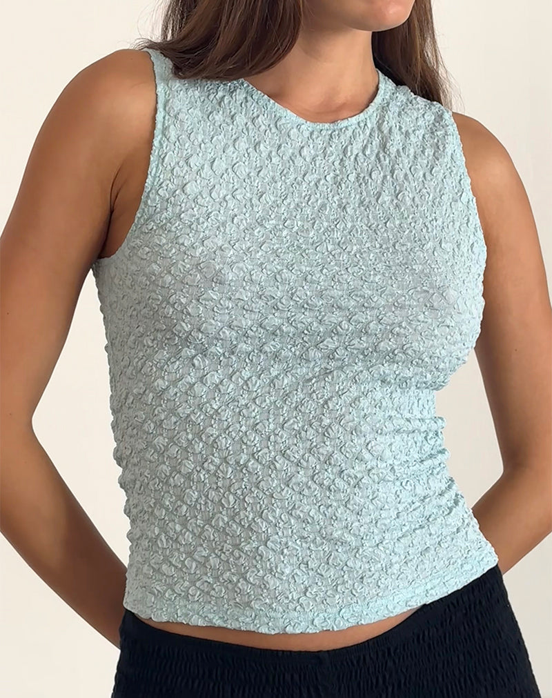 Immagine di Mohala Top in maglia a bolle Azzurro