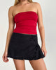 Immagine di Monana Wrap Micro Gonna in tinta unita nera