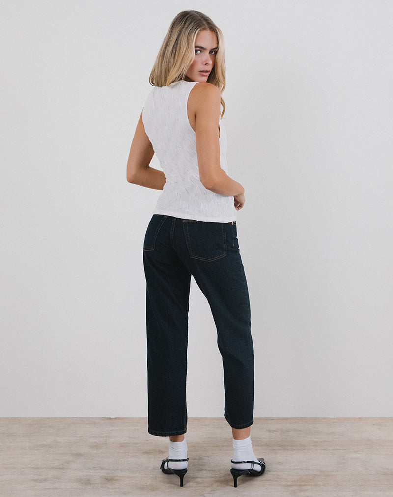 Immagine di Monelo Gilet Top in maglia testurizzata Bianco