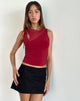 Immagine di Moni Gilet Top in Mesh Cherry