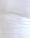 Bianco con rilegatura in denim sbiadito