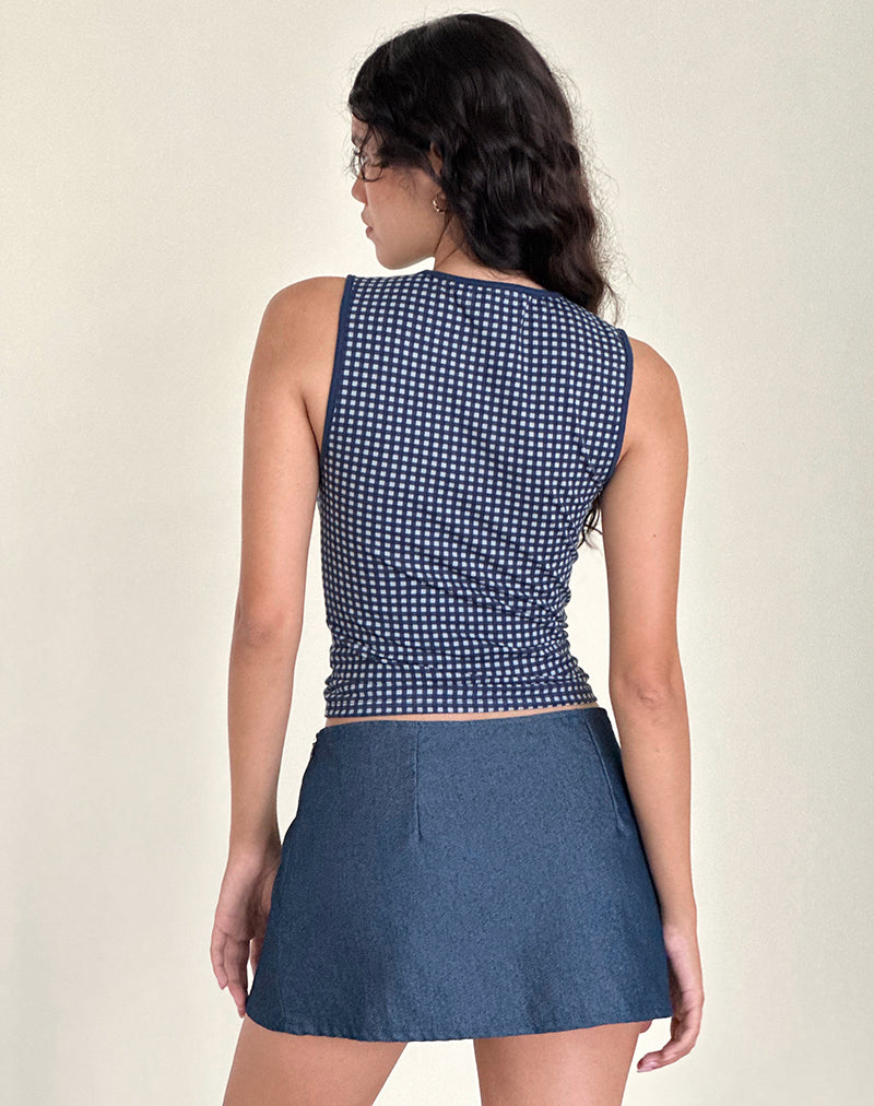 Immagine di Olsa Minigonna in denim Chambray Indigo