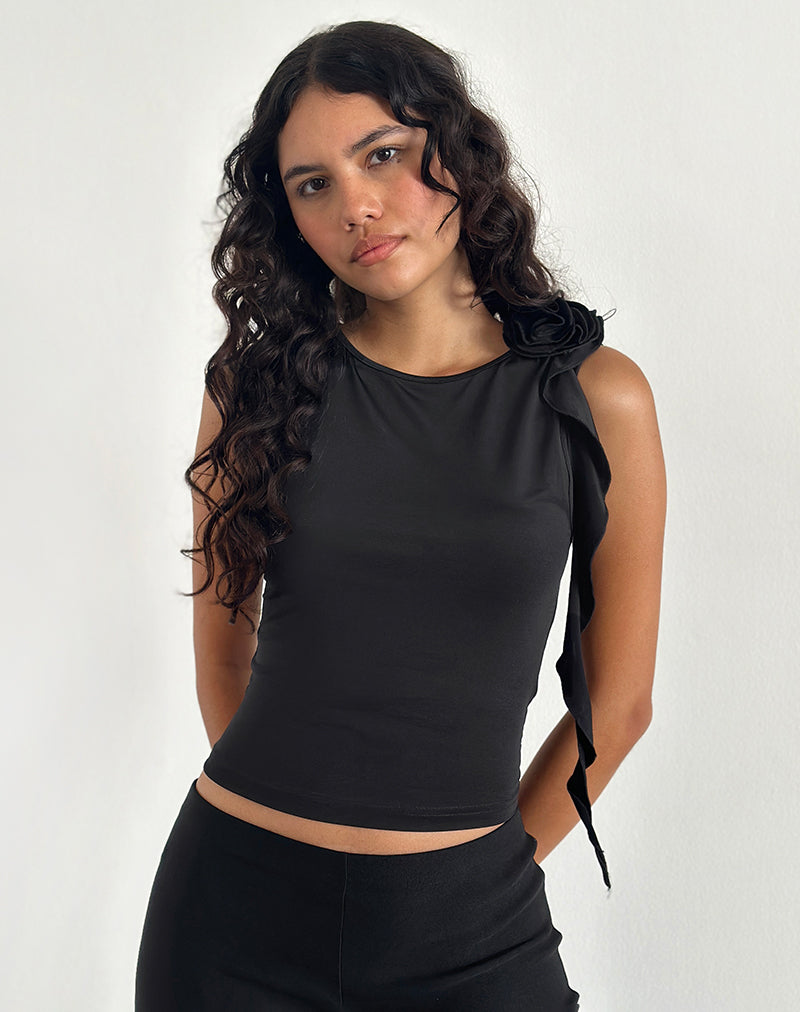 Immagine di Morena Rosette Top in nero