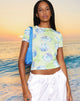 immagine di MOTEL X BARBARA Tika Top in Neon Brushstroke Floral