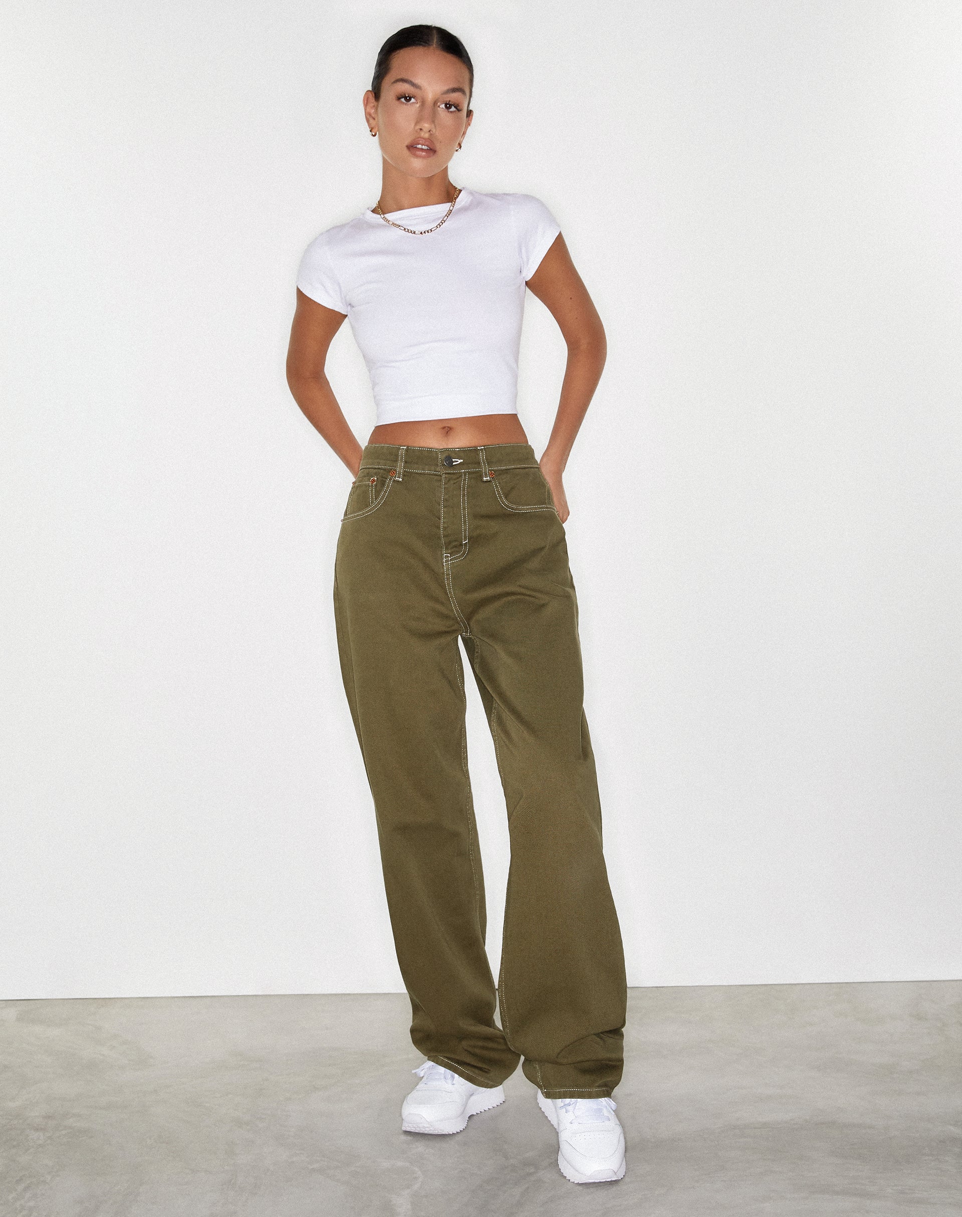 Immagine di Parallel Jeans in verde militare