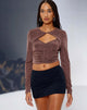 Immagine di Rabia Crop Top a manica lunga in Peppercorn