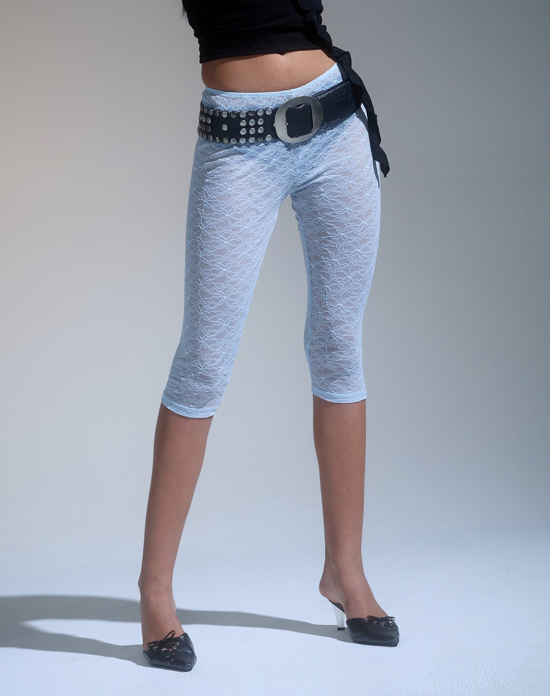 Immagine di Kalima - Pantalone Capri in pizzo blu bambino