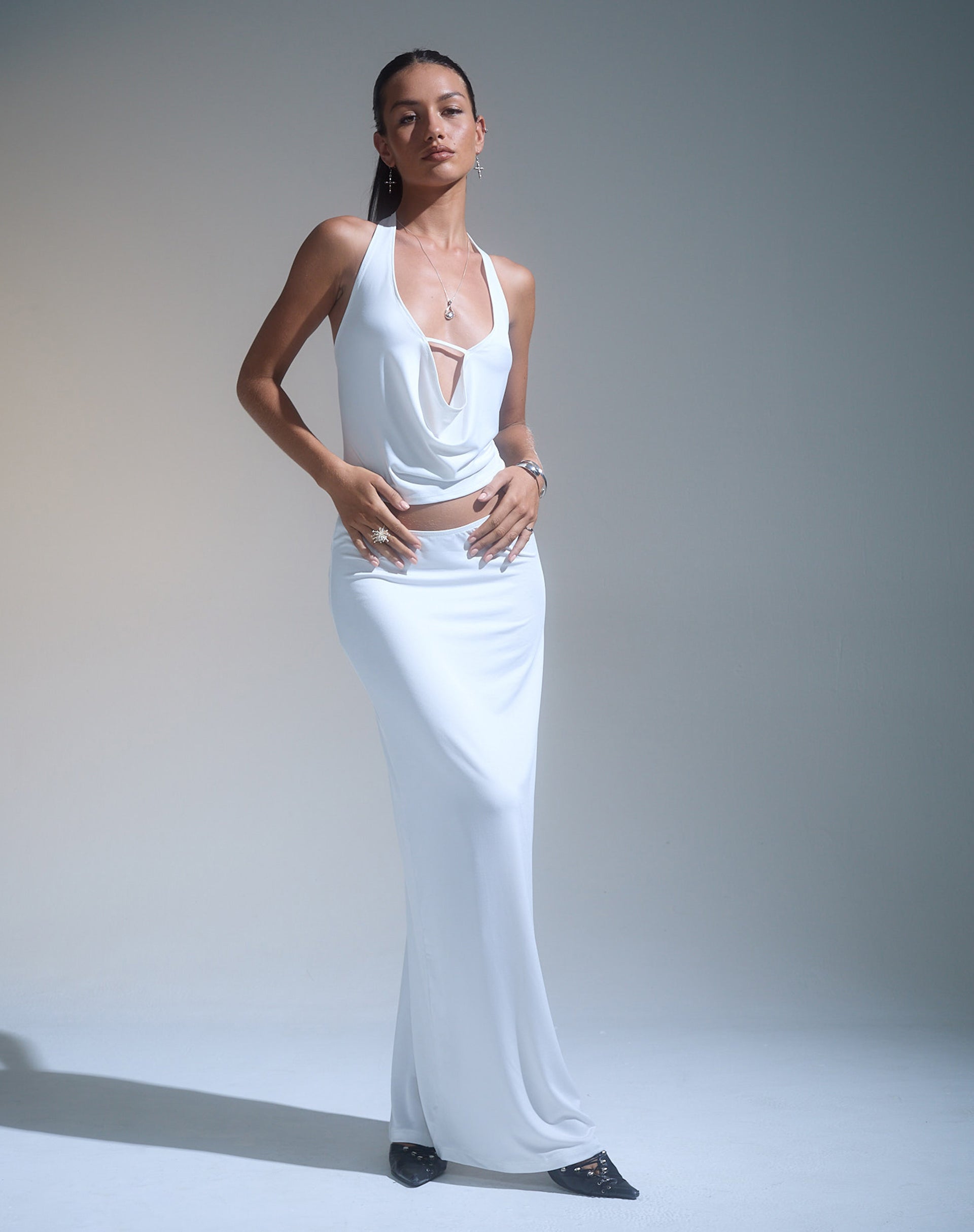 Immagine di Rim Jersey Maxi Gonna in Avorio