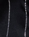  Crepe nero con diamanti a caldo