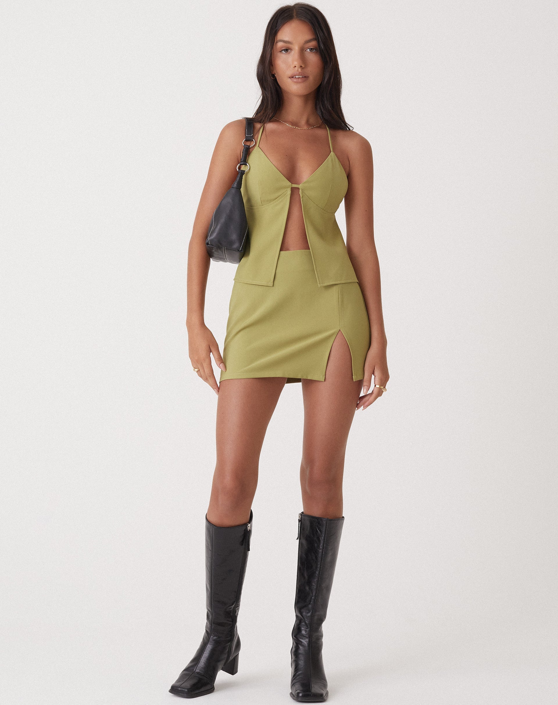 Immagine di MOTEL X OLIVIA NEILL Gonna Pelma in verde sartoriale
