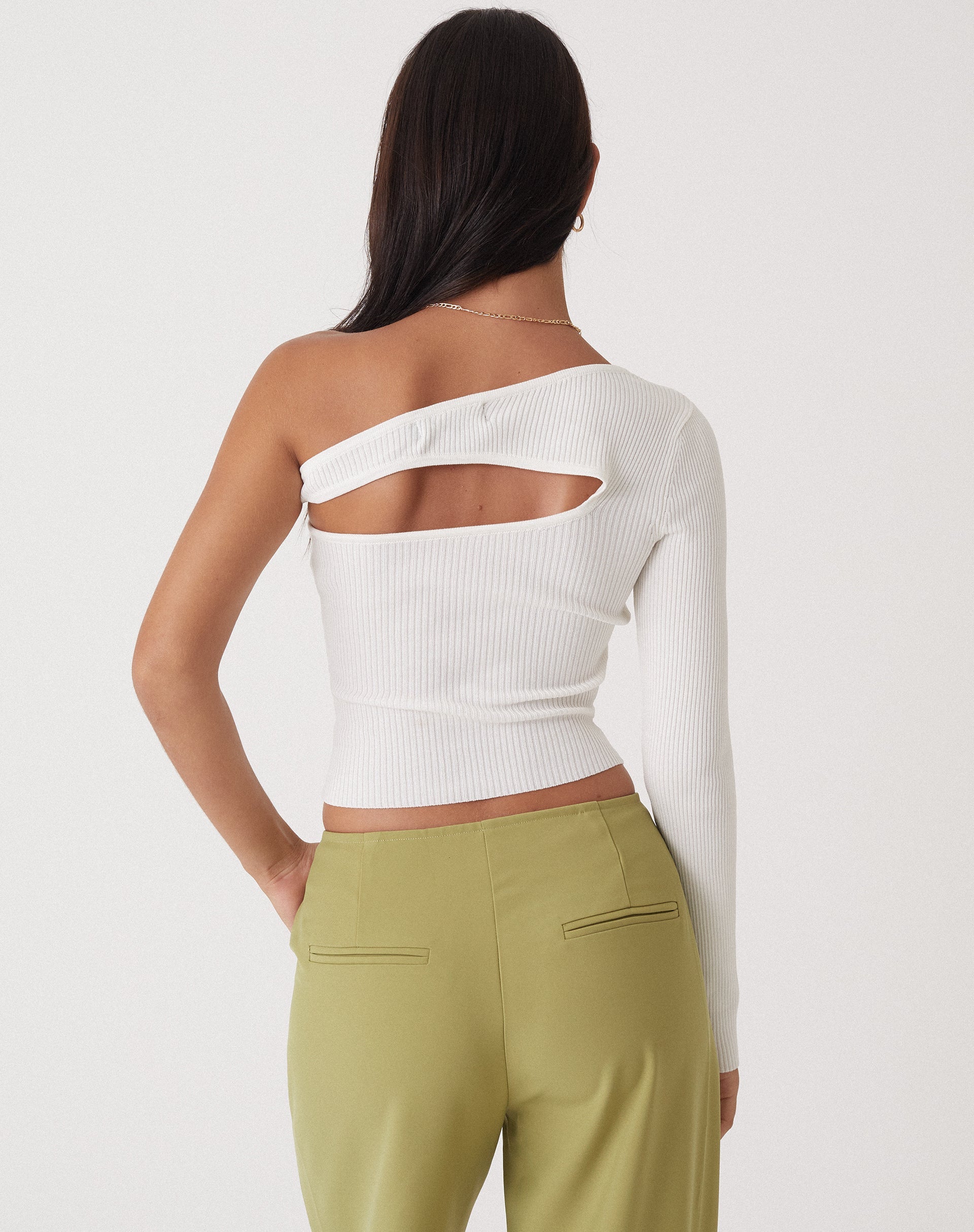 immagine di MOTEL X OLIVIA NEILL Top Haimi in Rib Star White