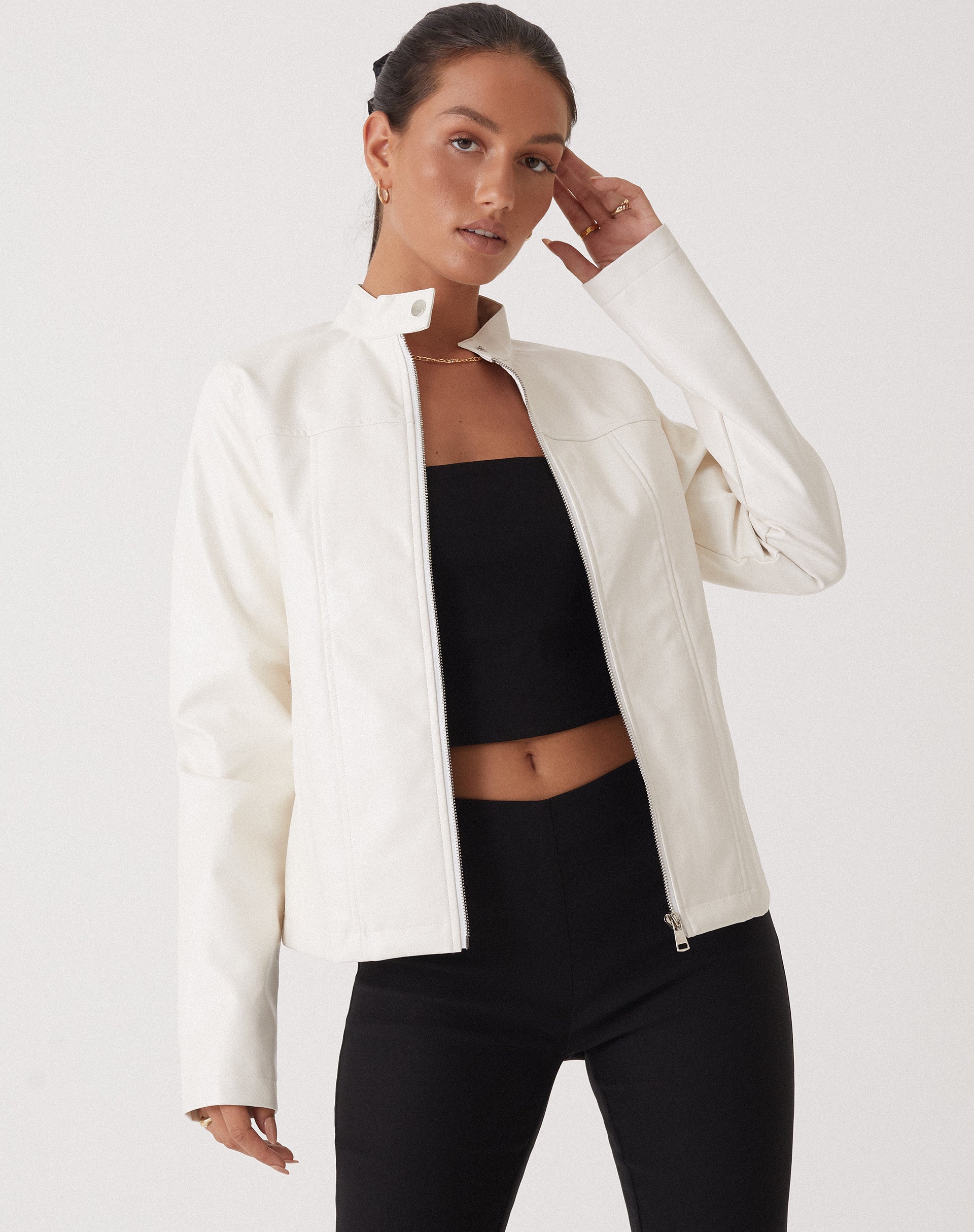 immagine di MOTEL X OLIVIA NEILL Giacca Olivia in PU Bianco
