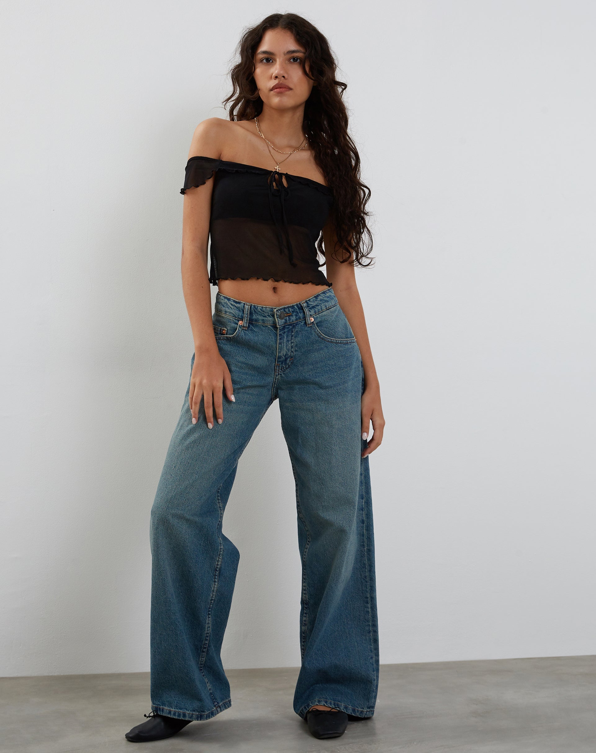 Immagine di Nabil Bardot Top in maglia nera