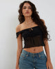 Immagine di Nabil Bardot Top in maglia nera