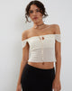 Immagine di Nabil Bardot Top in rete crema